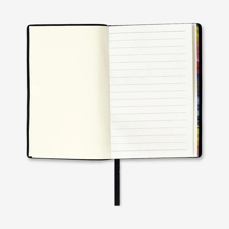 A6 lined notebook with rainbow edge