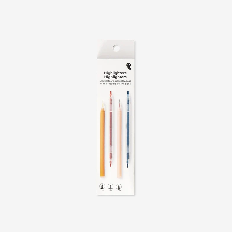 Highlighters with erasable gel ink pens - 12 pcs