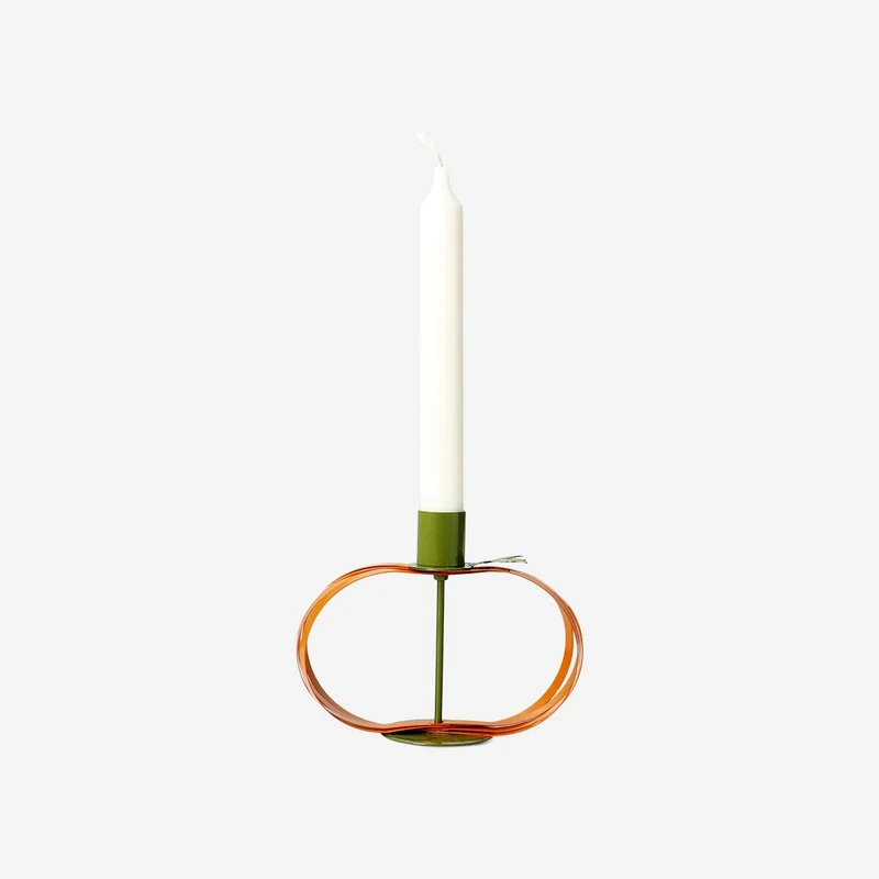 Metal pumpkin candle holder - 15 cm