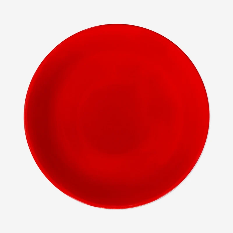 Stripy bowl with red colour inside - 14 cm