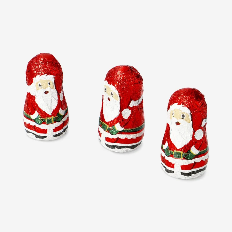 Milk cocoa confectionery Santas in gingerbread house container - 5 pcs