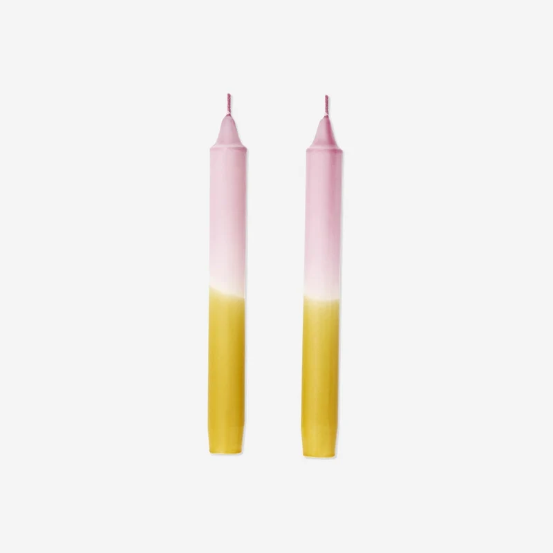 Dinner candles with dip dye - 20 cm