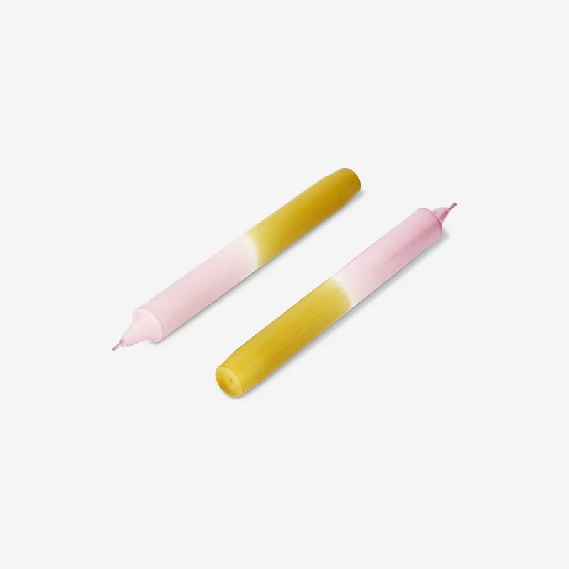 Dinner candles with dip dye - 20 cm
