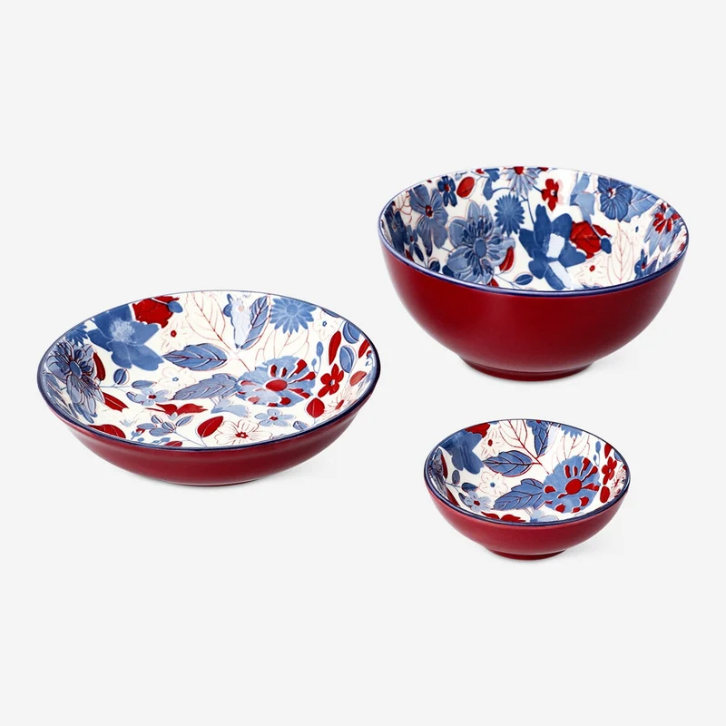 Floral ceramic bowl - 8 cm