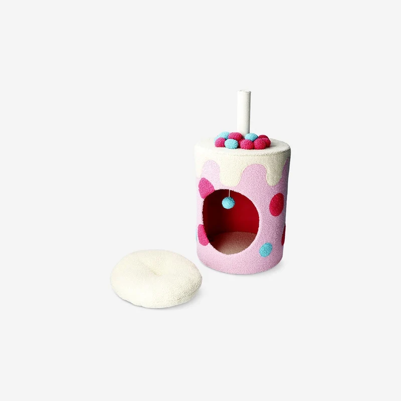 Bubble tea cat bed