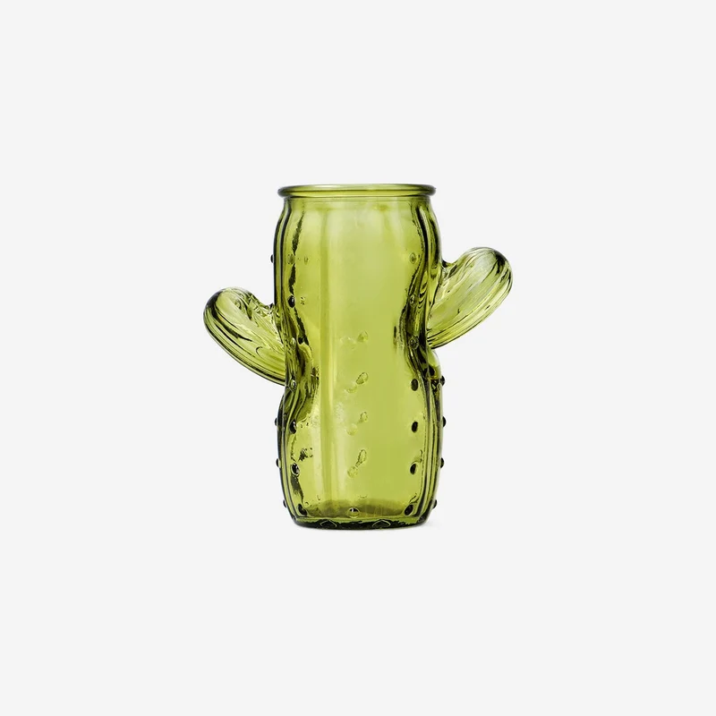 Green cactus vase - 16 cm