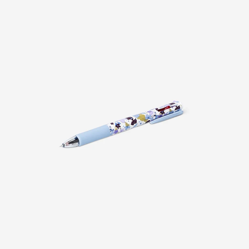 Floral ballpoint pen - 3 colours of ink