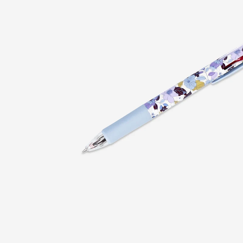 Floral ballpoint pen - 3 colours of ink
