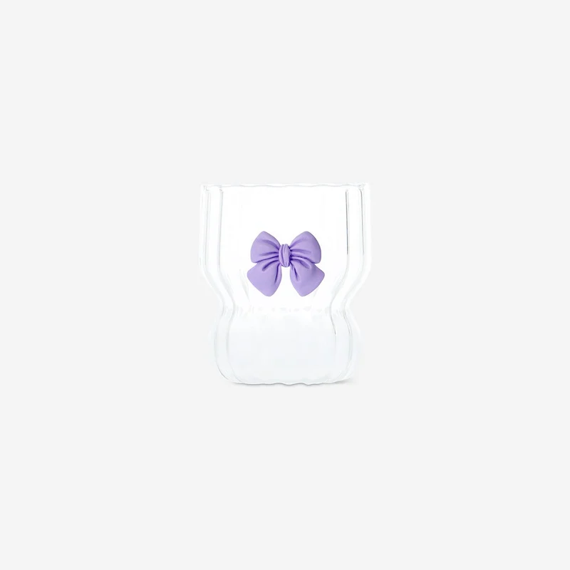 Drinking glass with embossed bow - 280 ml