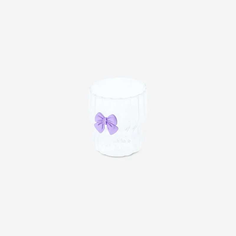 Drinking glass with embossed bow - 280 ml