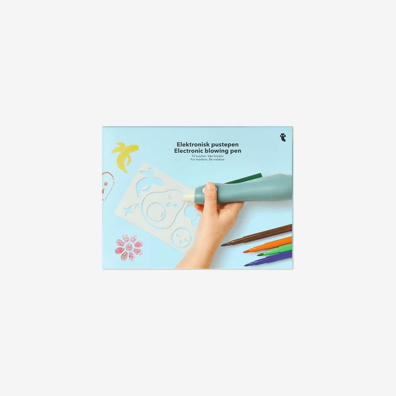 Electronic blowing pen for markers