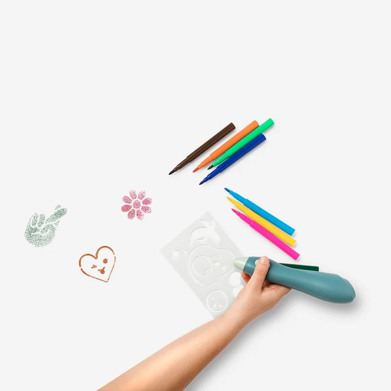 Electronic blowing pen for markers