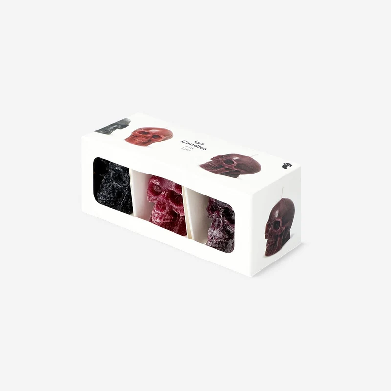 Tealight skull candles - 3 pcs