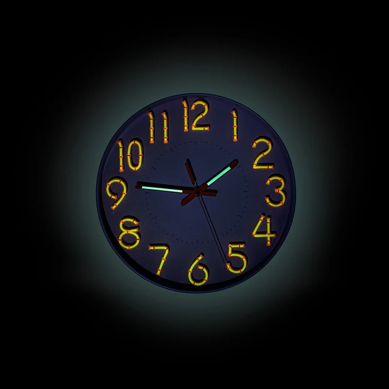 Glow in the dark wall clock - 30 cm