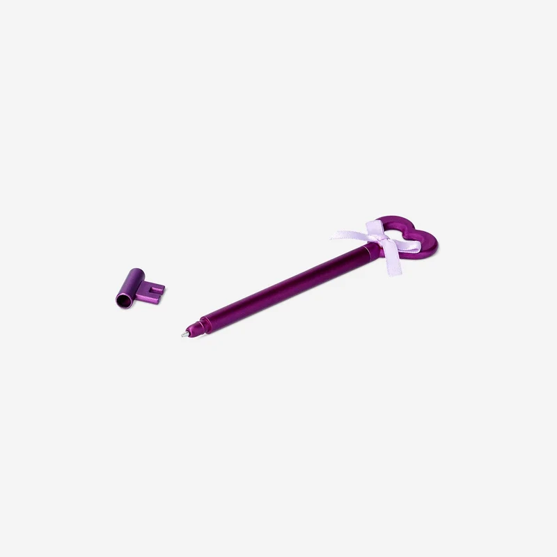 Heart key ballpoint pen - Black ink