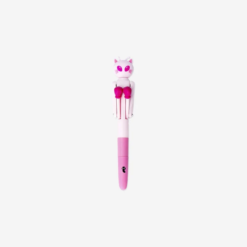 Pink alien punching pen