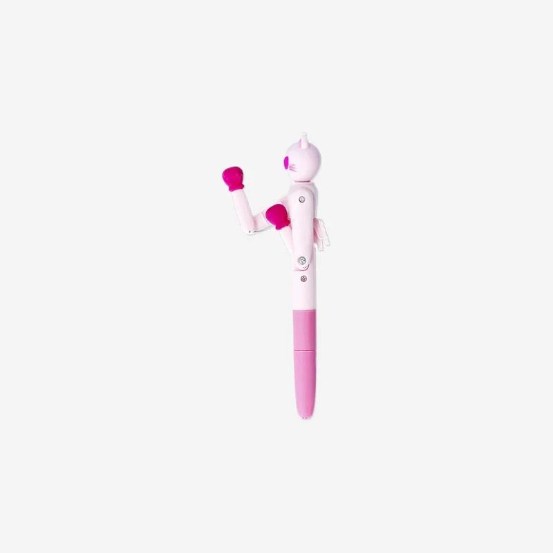 Pink alien punching pen