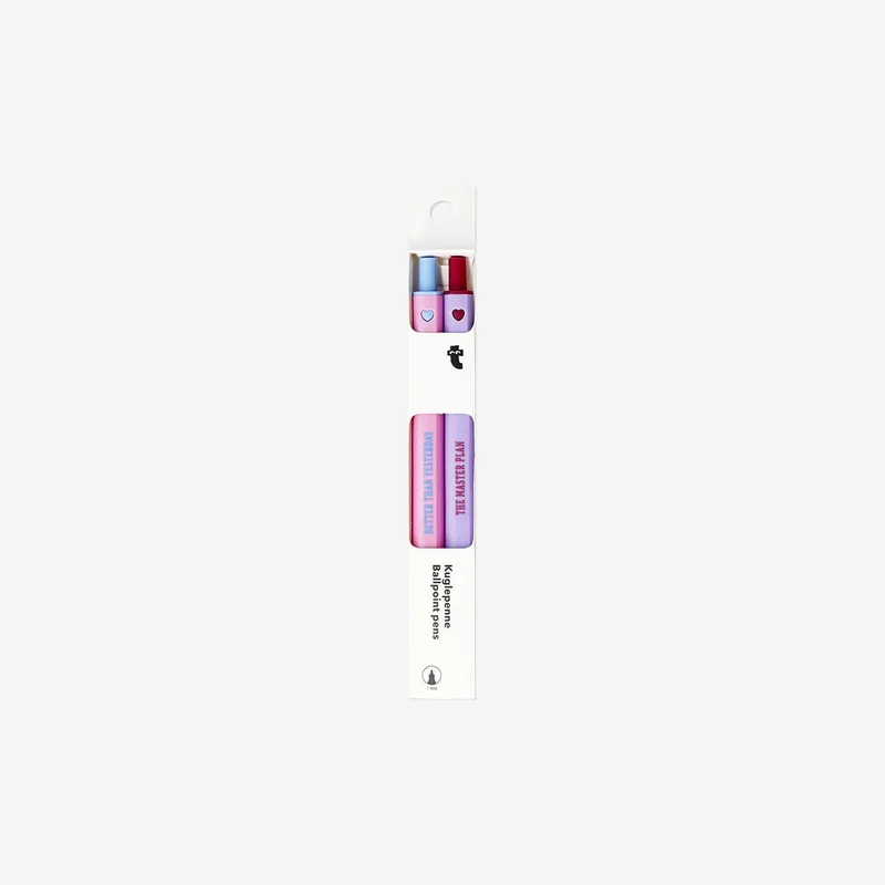 Pastel coloured ballpoint pens - 2 pcs