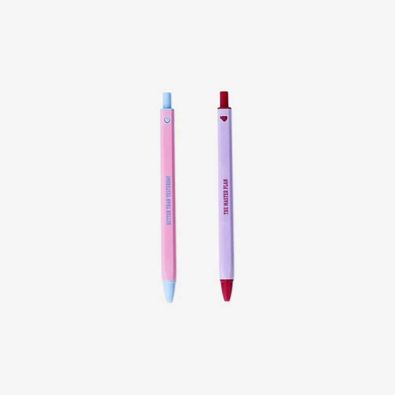 Pastel coloured ballpoint pens - 2 pcs