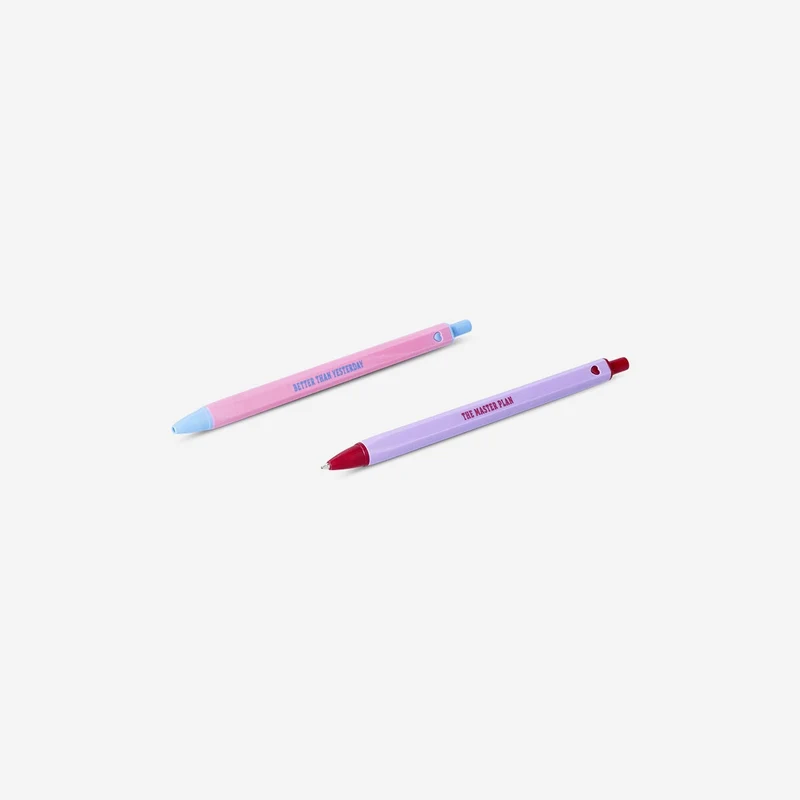 Pastel coloured ballpoint pens - 2 pcs