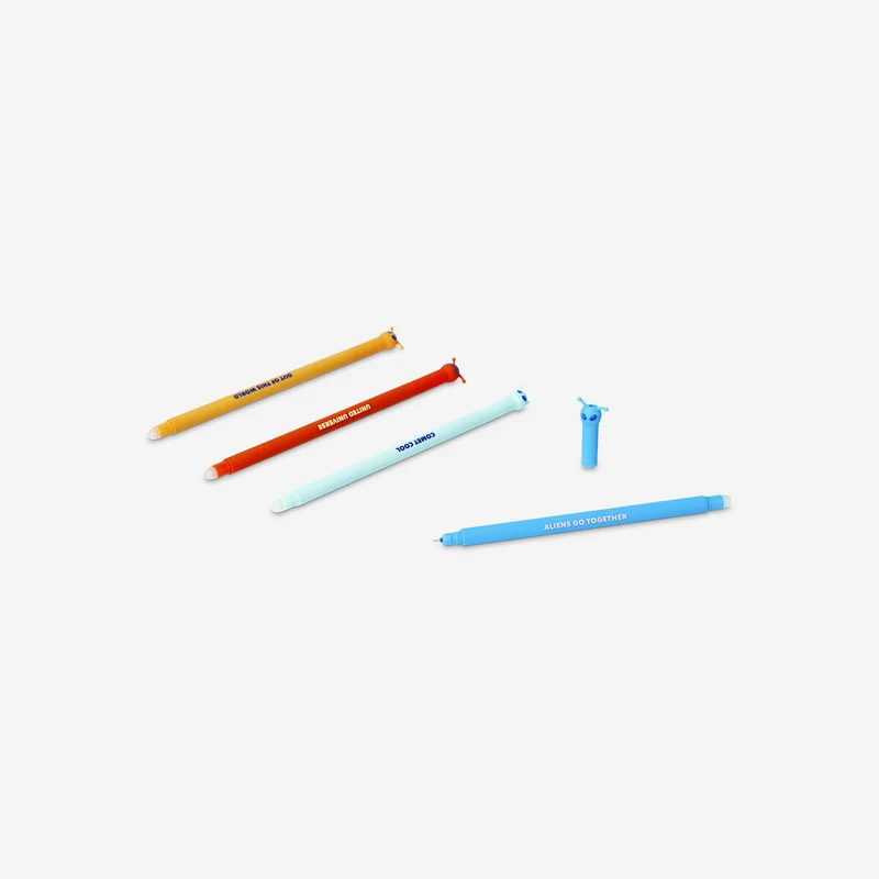 Erasable alien gel ink pens - 4 pcs