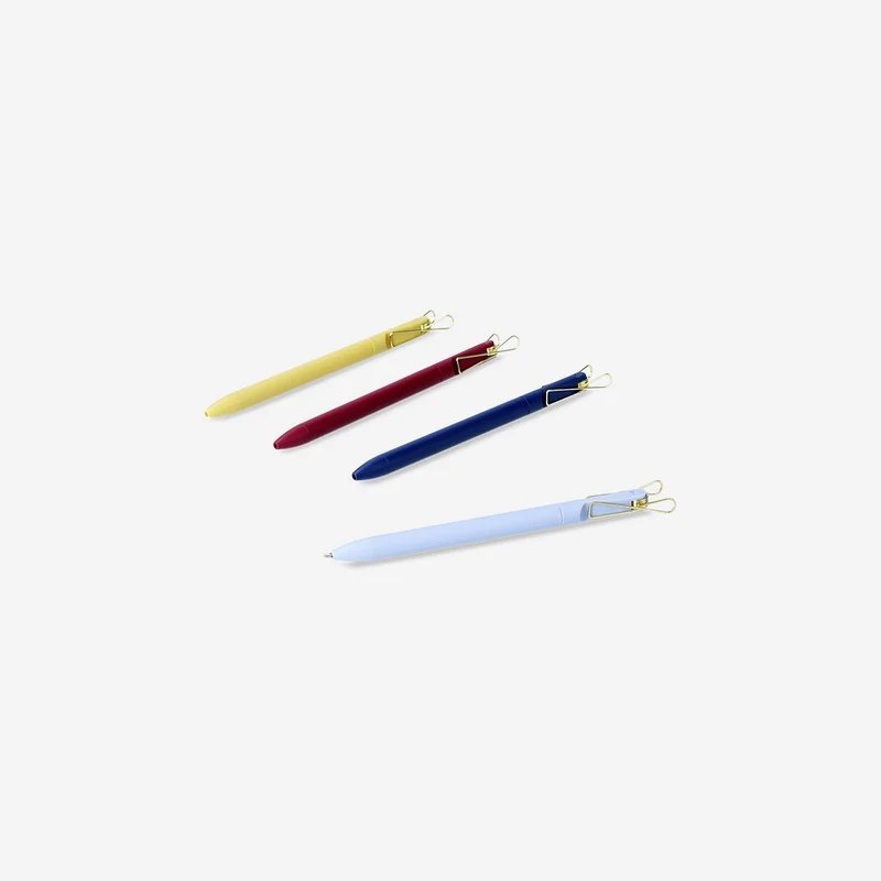 Ballpoint pens with clips - 4 pcs