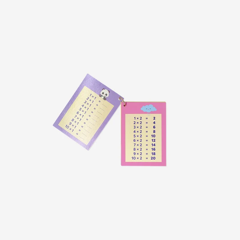 Time tables cards