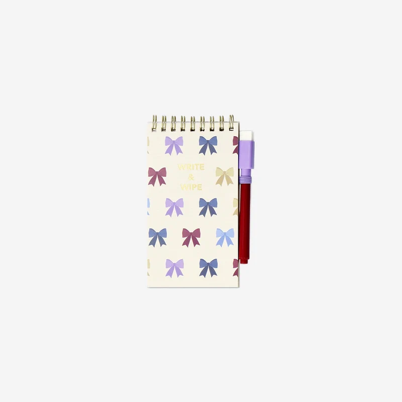 Reusable notebook with erasable marker