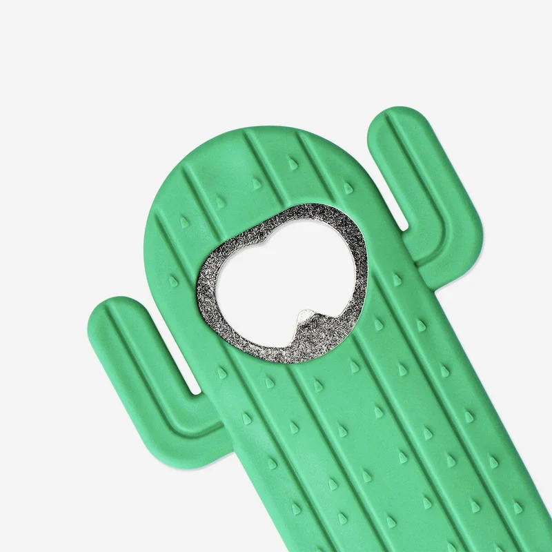 Green cactus bottle opener