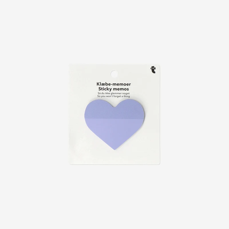 Transparent heart sticky memos