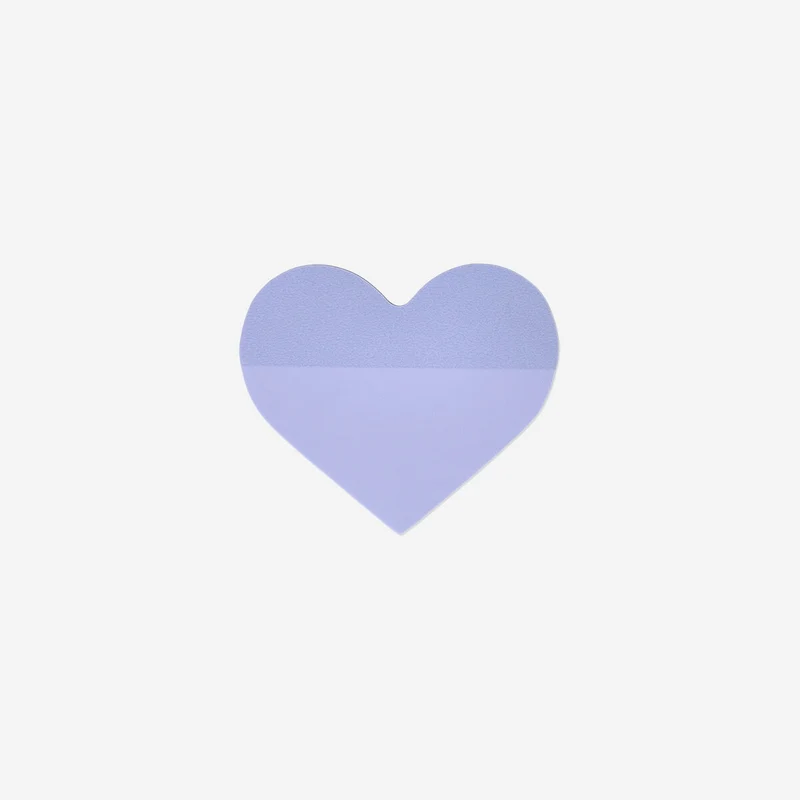 Transparent heart sticky memos