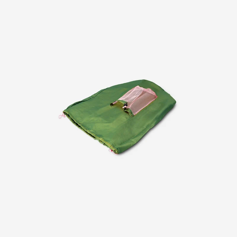Green cotton laundry bag