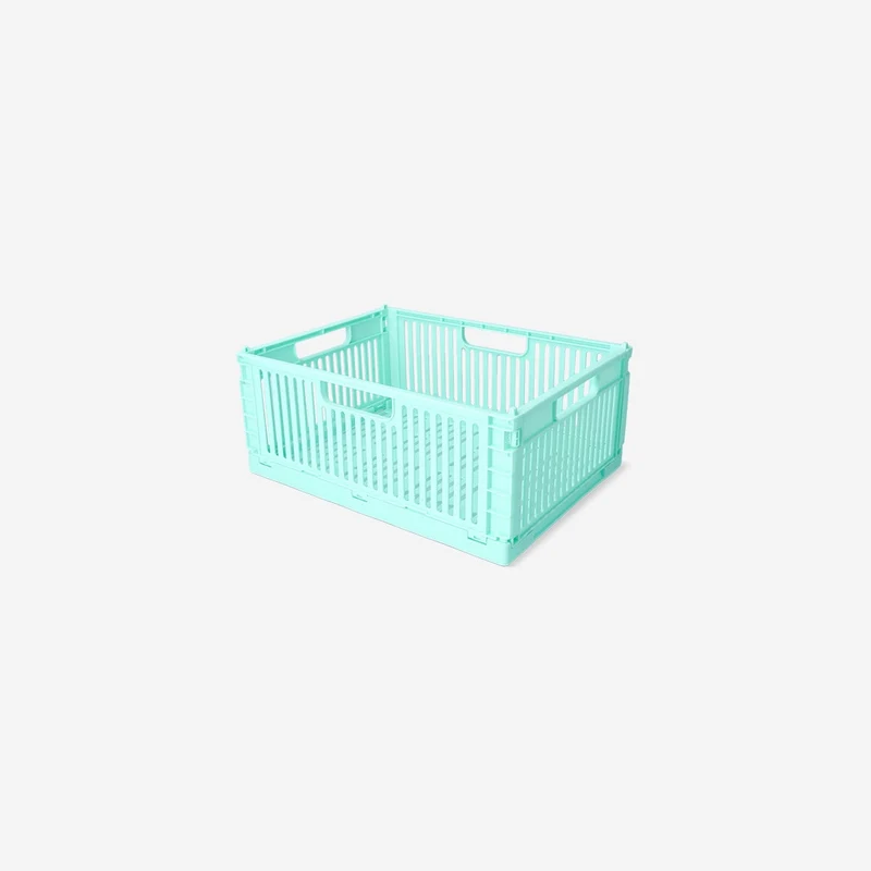 Mint green collapsible storage box - 30 cm