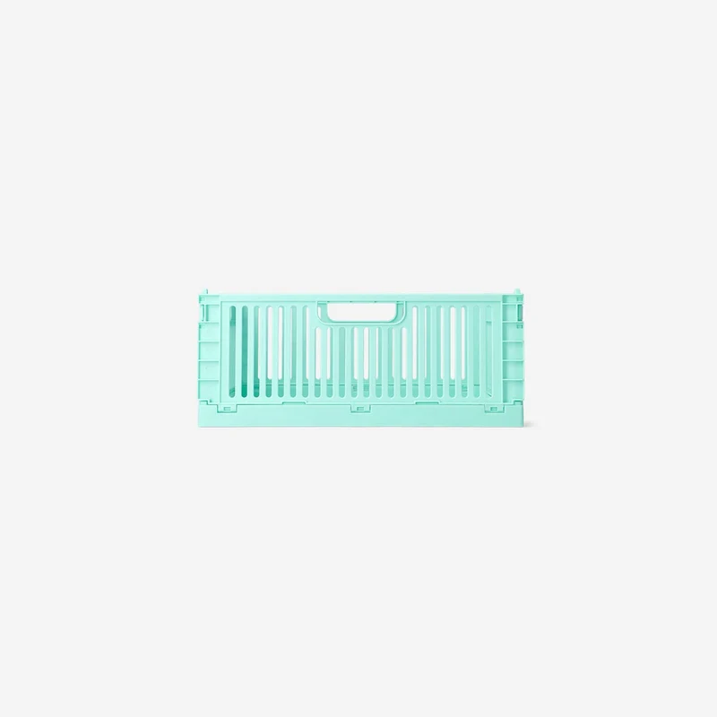 Mint green collapsible storage box - 30 cm
