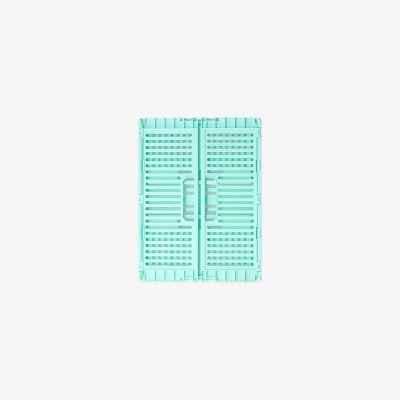 Mint green collapsible storage box - 30 cm