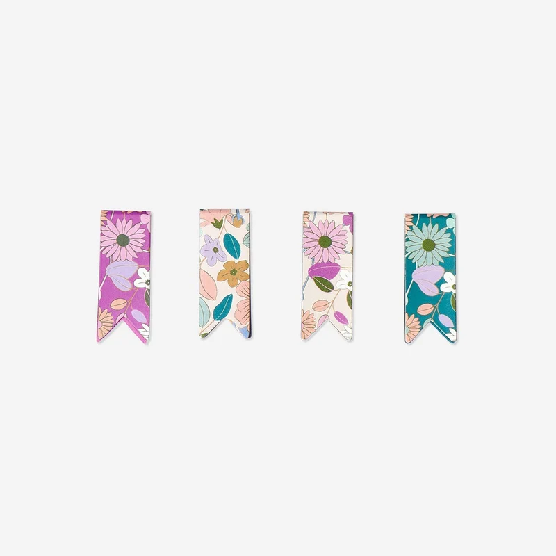 Floral magnetic bookmarks - 4 pcs