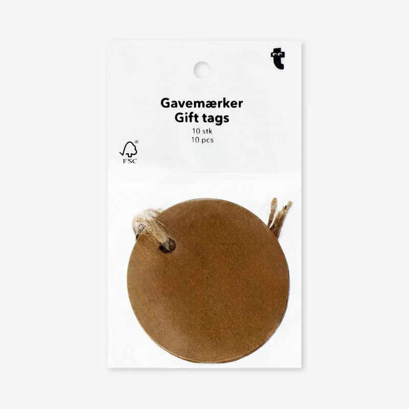 Round gift tags - 10 pcs