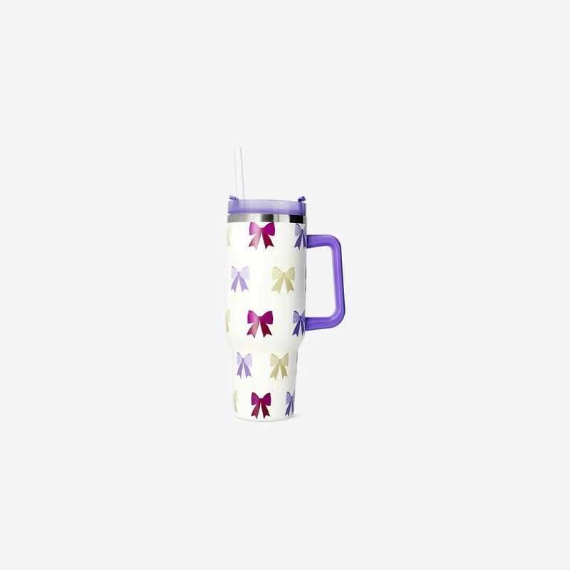 Tumbler with bow print