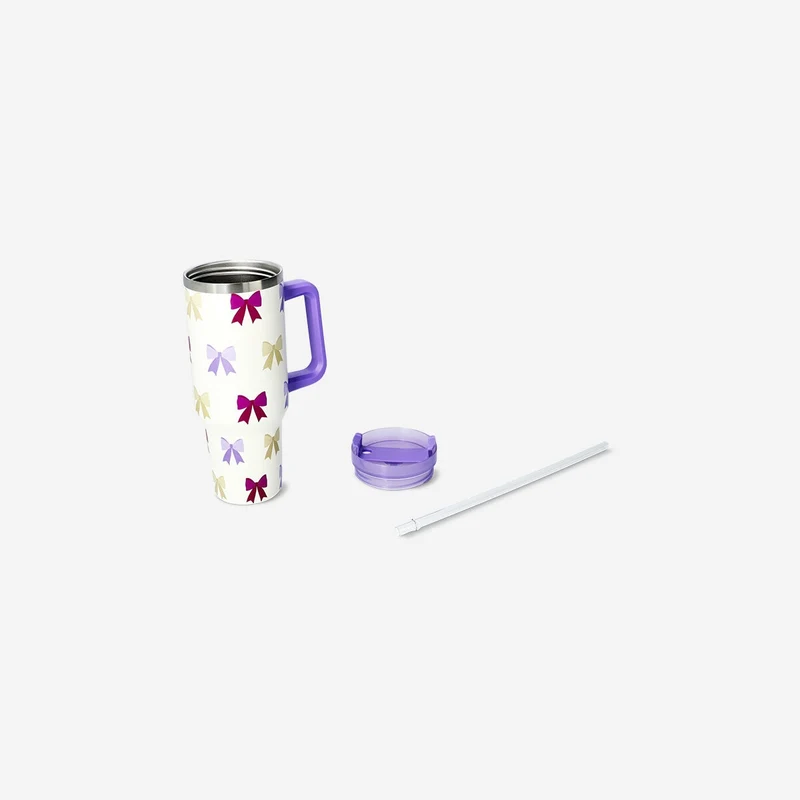 Tumbler with bow print