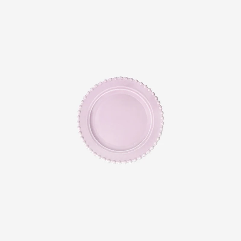 Pink plate with bubble edge