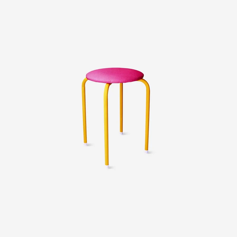 Orange and pink stool