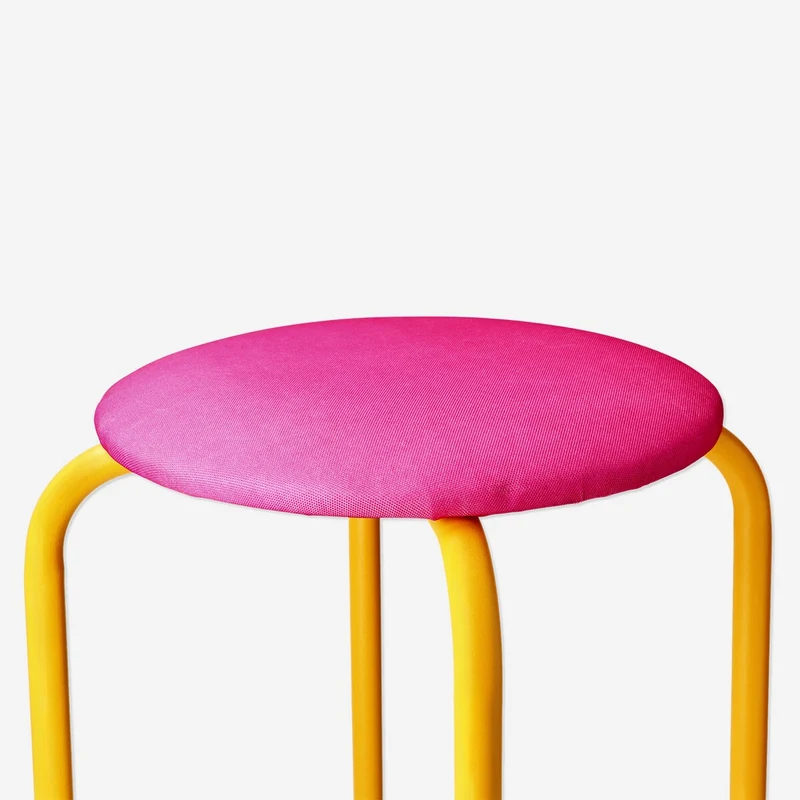 Orange and pink stool