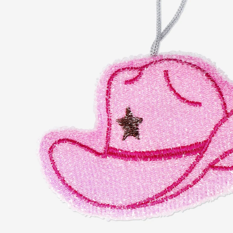 Pink cowboy hat cleaning sponge