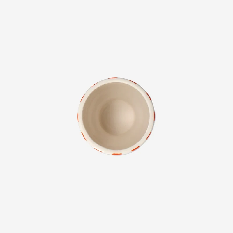 Striped orange flowerpot - Small