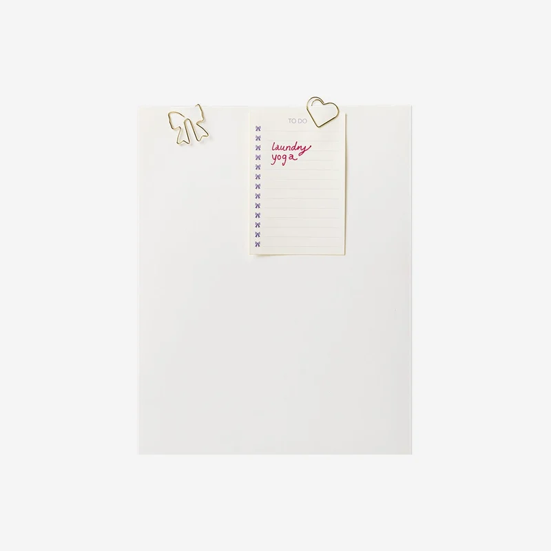 Hearts and bows paper clips - 6 pcs