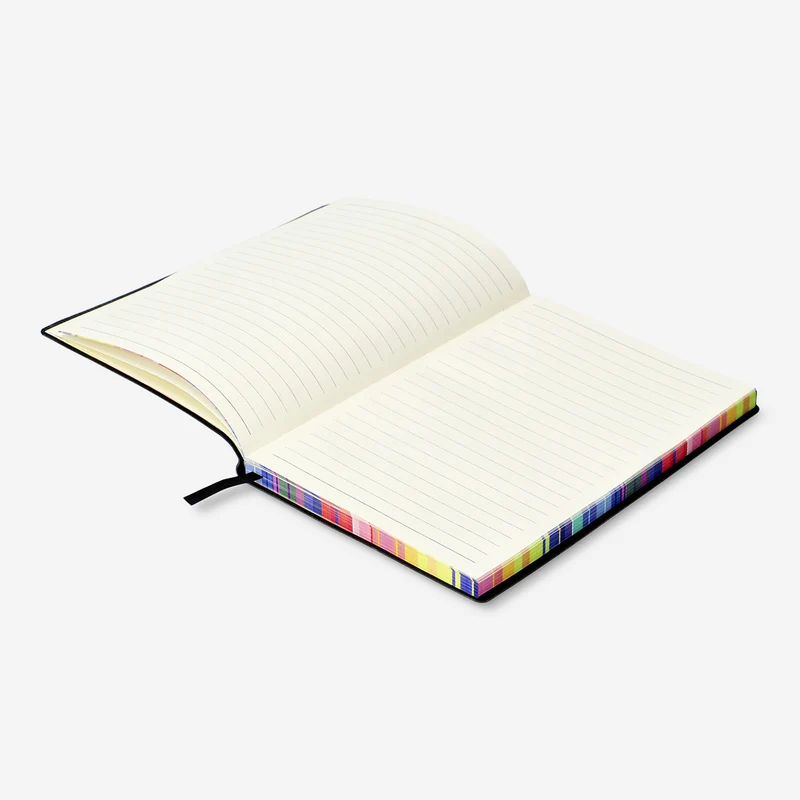 A5 notebook with rainbow edge