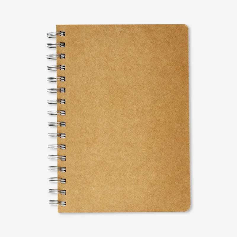 A5 notebook with tabs and craft paper cover