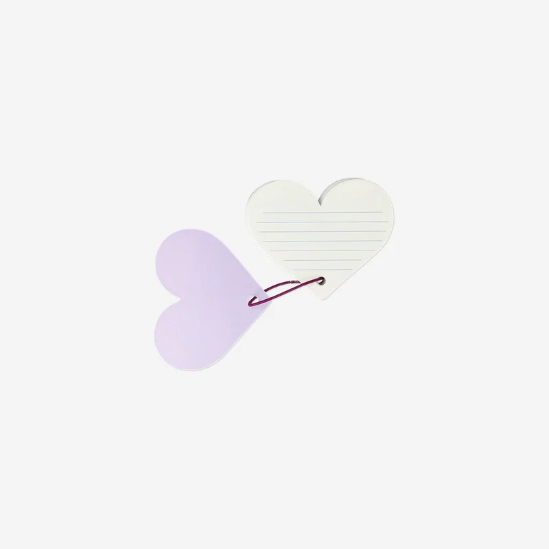 Heart shaped flash cards