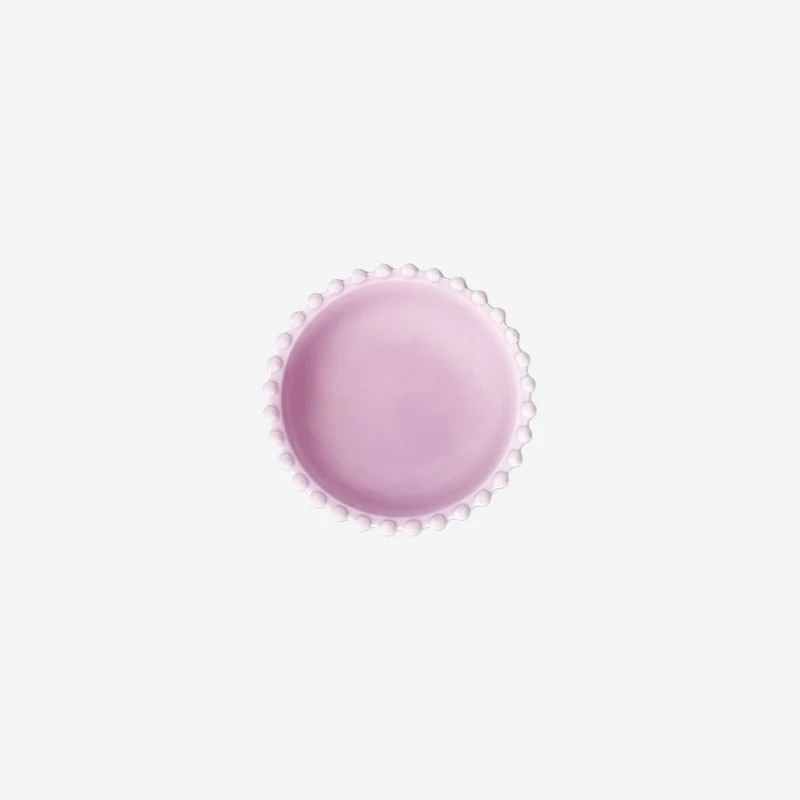 Pink bowl with bubble edge