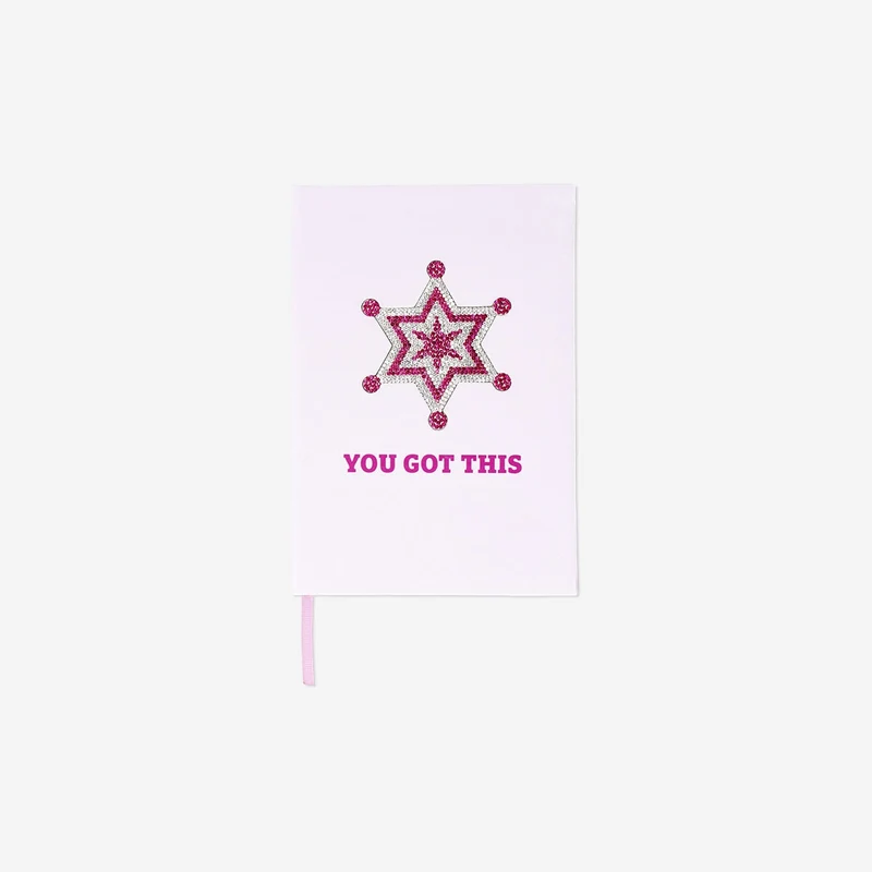 A5 Notebook with glitter stone cover